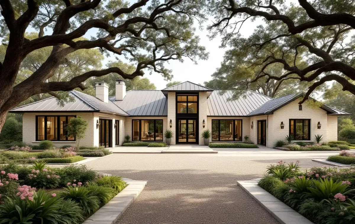 Rolling Hill Country ranchland above Lake Travis with early home construction and a new golf course